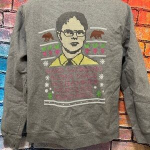 Gray Graphic Men's Sweatshirt with Unique Design